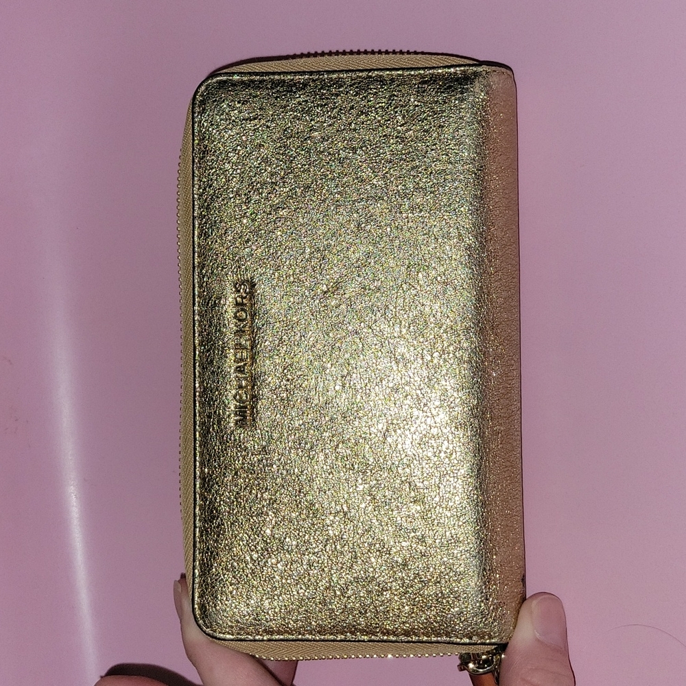 Michael Kors Gold Phone Wallet